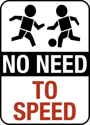 An appeal to drive more carefully through the village