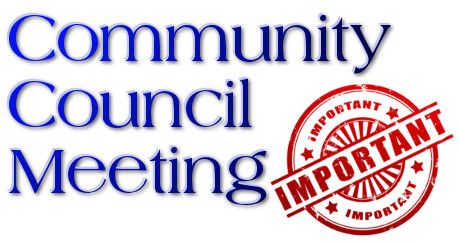 IMPORTANT COMMUNITY COUNCIL MEETING – 12th Nov 2017