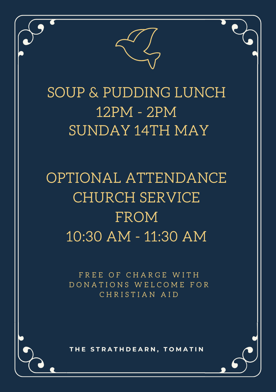 Soup & Pudding lunch – raise funds for Christian Aid