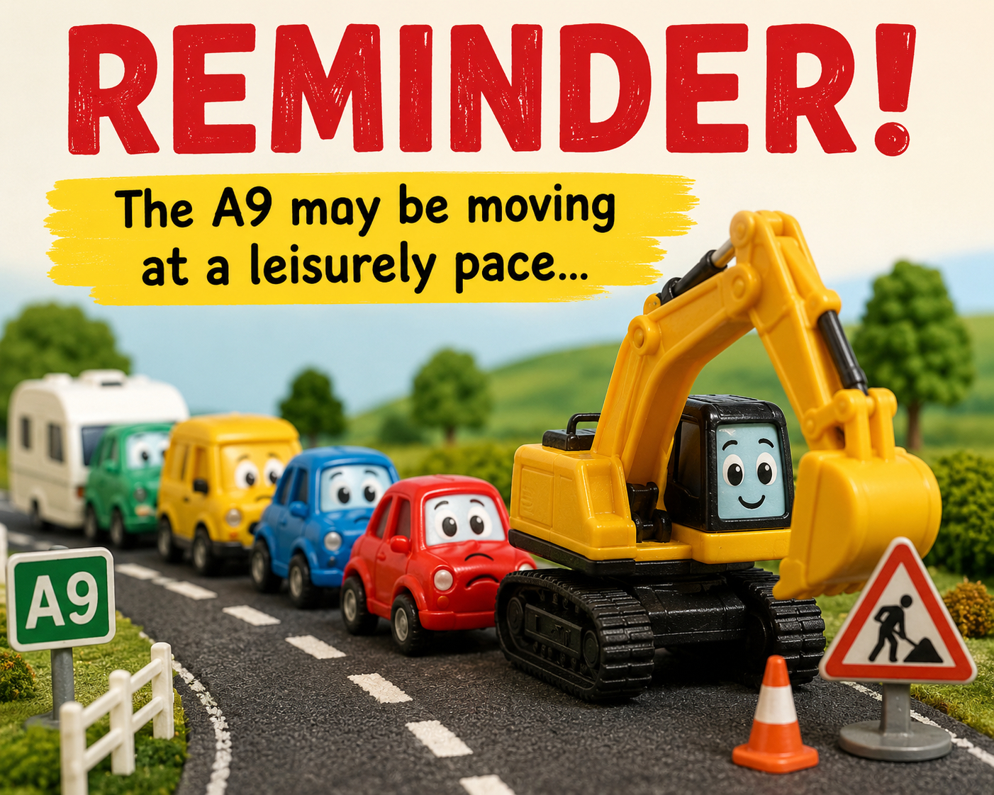 Reminder of A9 delays starting 28th August