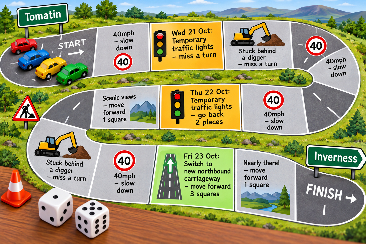 Reminder – A9 traffic signals on Wed 21 and Thu 22, switch carriageway on Fri 24